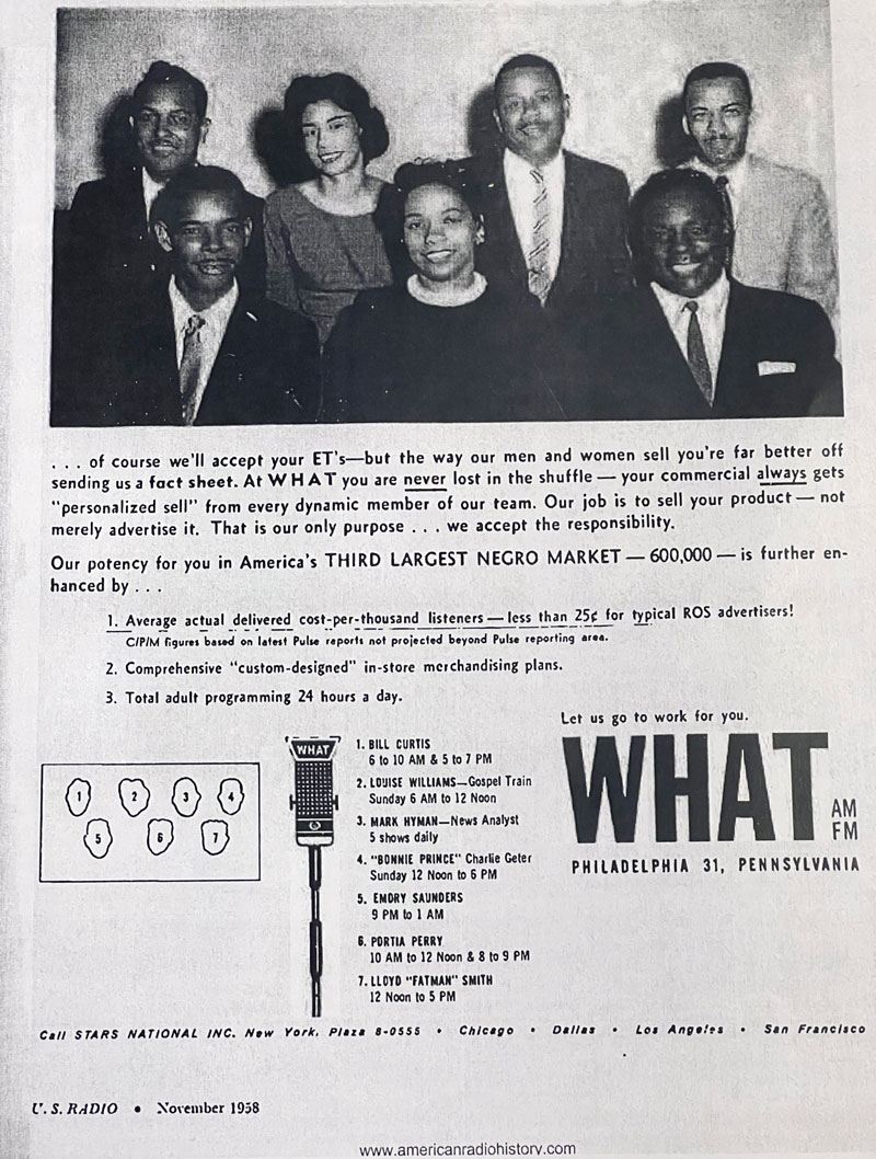 1340 WHAT Radio Lineup